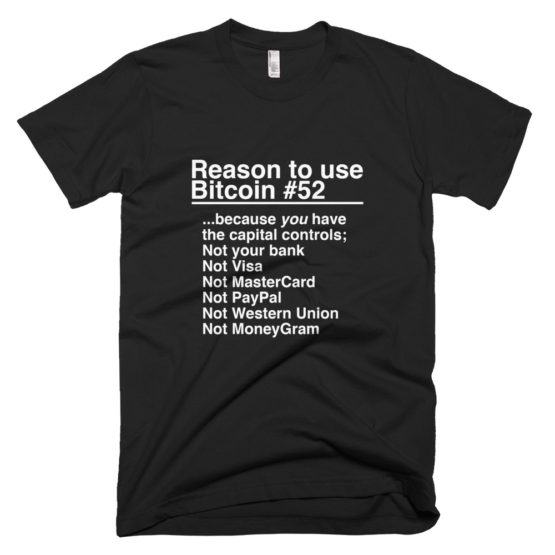 Reason To Use Bitcoin #52: "The Classic" T-Shirt