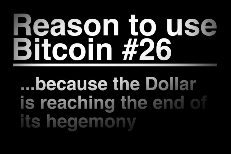 We are witnessing the end of the dollar as the global reserve currency