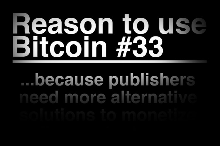 Bitcoin monetizes content without ads